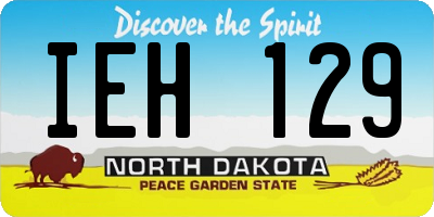 ND license plate IEH129