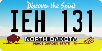 ND license plate IEH131