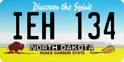ND license plate IEH134