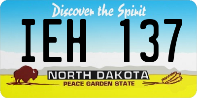 ND license plate IEH137