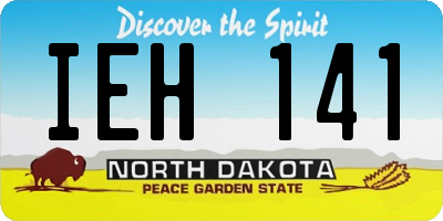 ND license plate IEH141