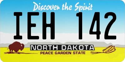 ND license plate IEH142