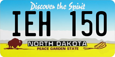 ND license plate IEH150