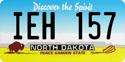 ND license plate IEH157