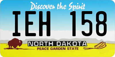 ND license plate IEH158