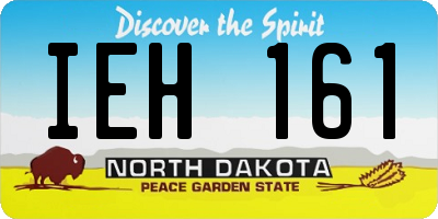 ND license plate IEH161