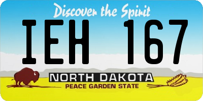ND license plate IEH167