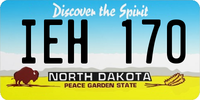 ND license plate IEH170