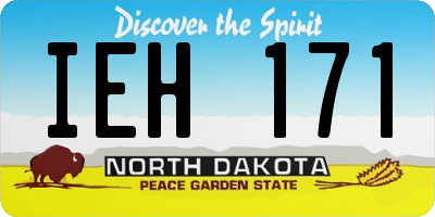 ND license plate IEH171