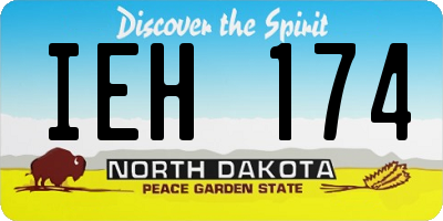 ND license plate IEH174