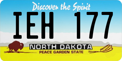ND license plate IEH177