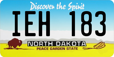 ND license plate IEH183
