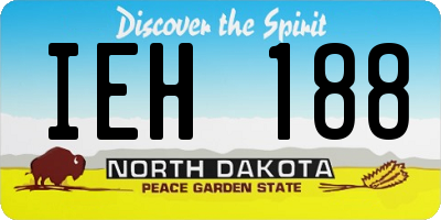 ND license plate IEH188