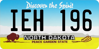 ND license plate IEH196