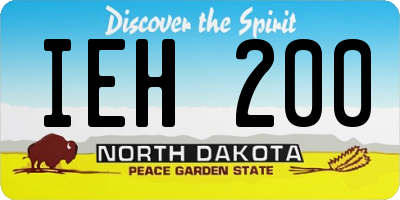 ND license plate IEH200