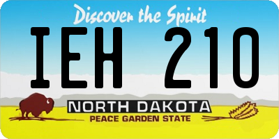 ND license plate IEH210
