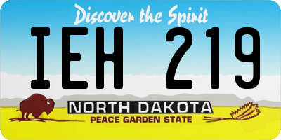 ND license plate IEH219