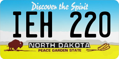 ND license plate IEH220