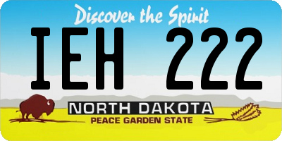 ND license plate IEH222