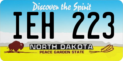 ND license plate IEH223