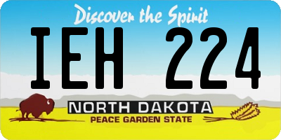 ND license plate IEH224