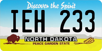 ND license plate IEH233