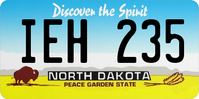 ND license plate IEH235