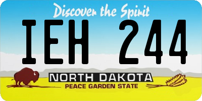 ND license plate IEH244