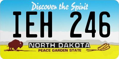 ND license plate IEH246