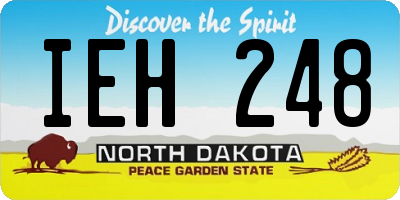 ND license plate IEH248