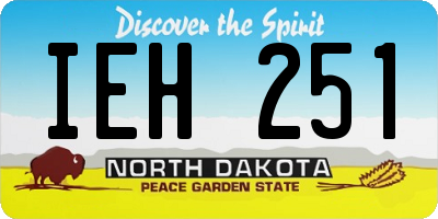 ND license plate IEH251