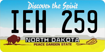 ND license plate IEH259
