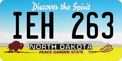 ND license plate IEH263