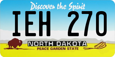 ND license plate IEH270