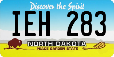 ND license plate IEH283