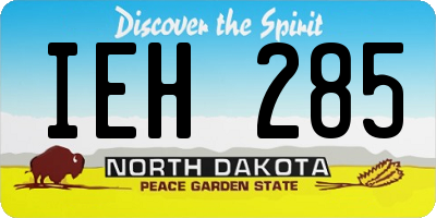 ND license plate IEH285