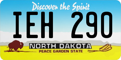 ND license plate IEH290