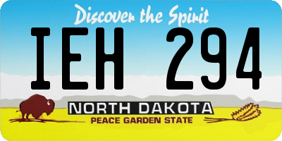 ND license plate IEH294
