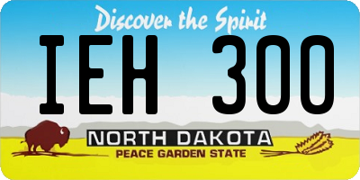 ND license plate IEH300