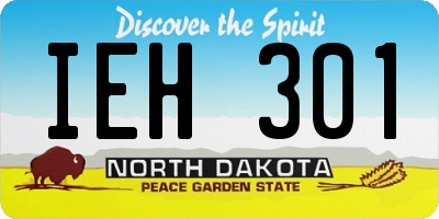 ND license plate IEH301