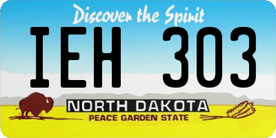 ND license plate IEH303