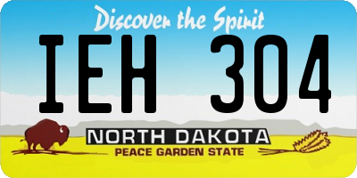 ND license plate IEH304