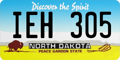 ND license plate IEH305