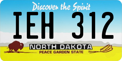 ND license plate IEH312