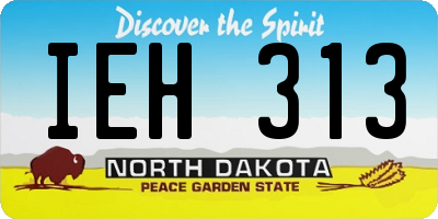 ND license plate IEH313