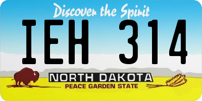 ND license plate IEH314