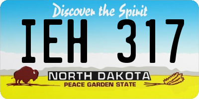 ND license plate IEH317