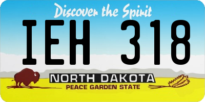 ND license plate IEH318