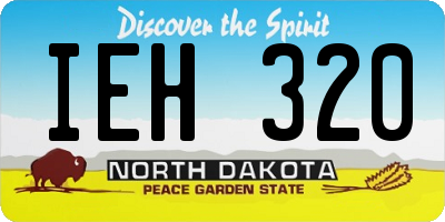 ND license plate IEH320