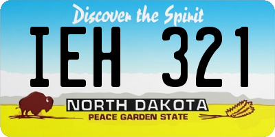 ND license plate IEH321